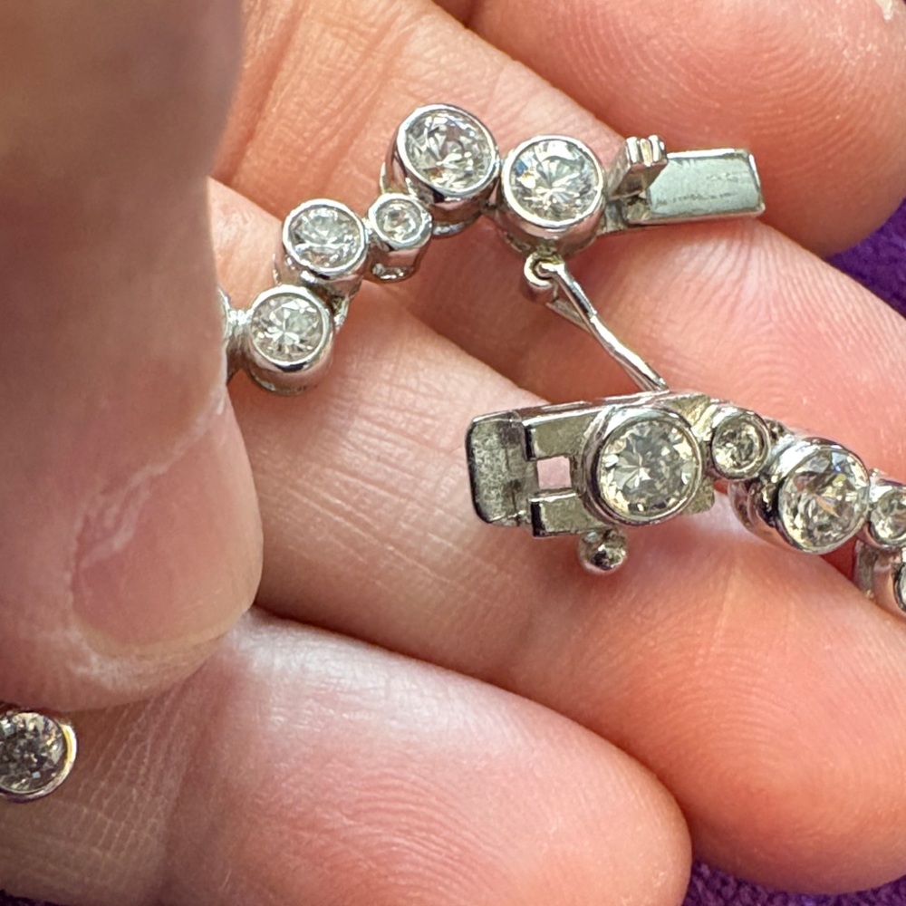 925 Silver and CZ Necklace - Picture 6 of 8